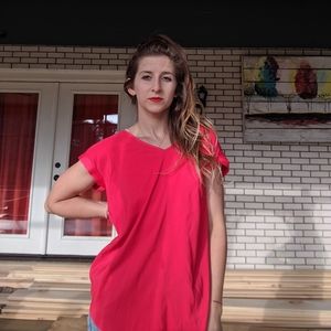 Red Silky Tunic / Blouse